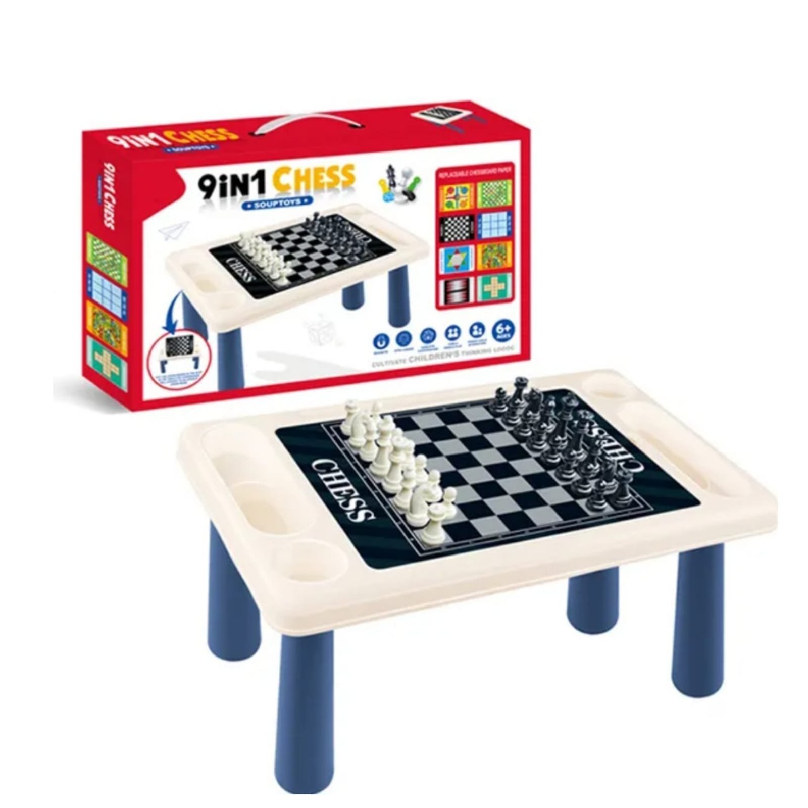 שולחן משחקים 9 ב1 לוח מתרומם