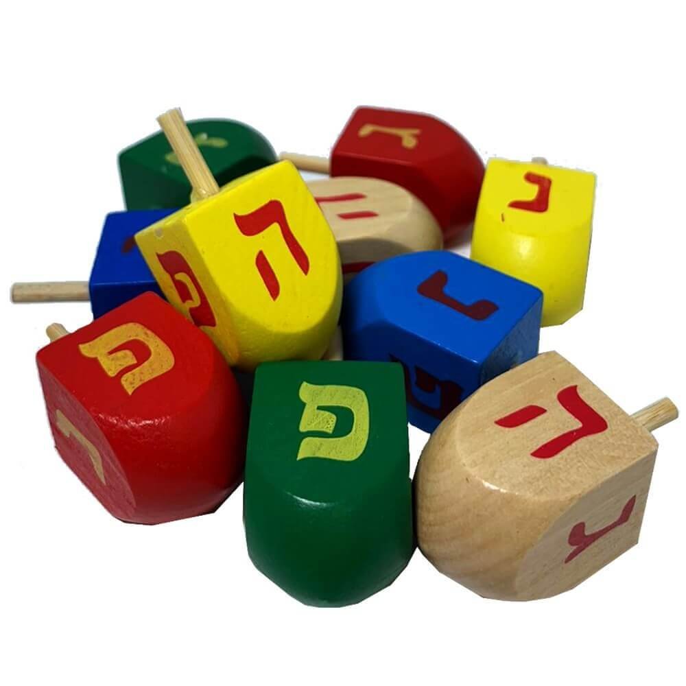סביבון עץ צבעוני