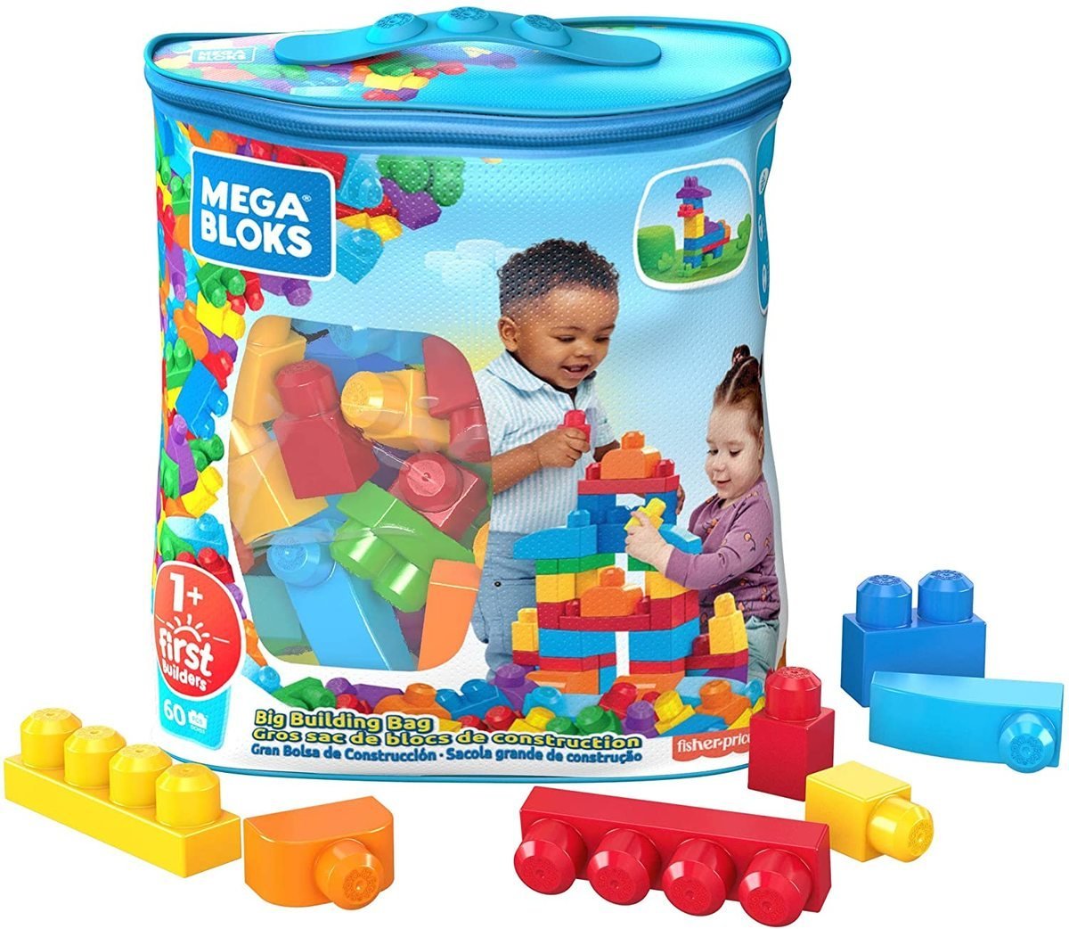 מגה בלוקס בתיק 60 חלקים קלאסי של פישר פרייס