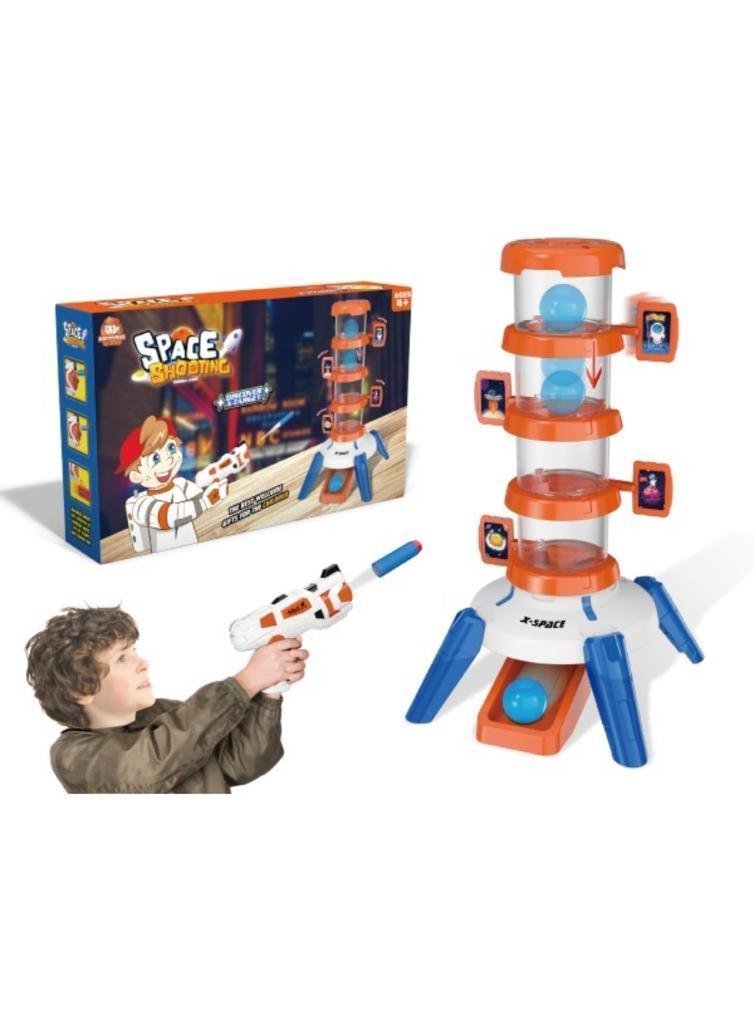 משחק קליעה חלל מסלול עם כדור 4 מטרות