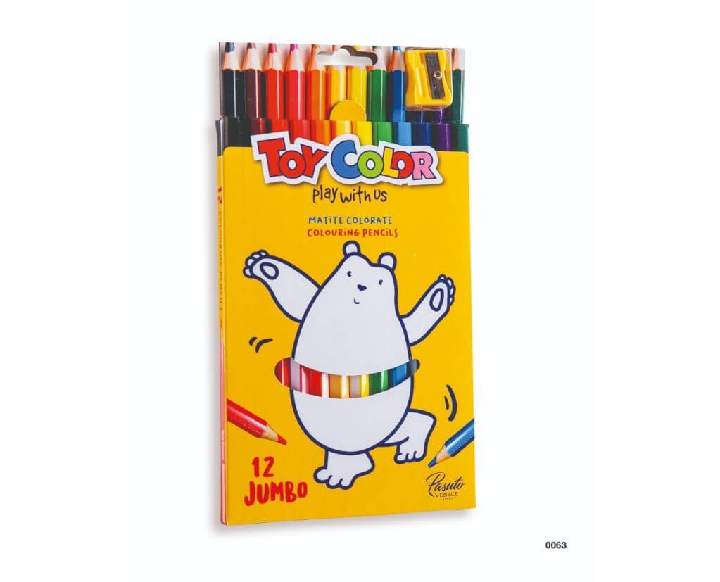 עפרונות צבעונים עבים 12 יחידות